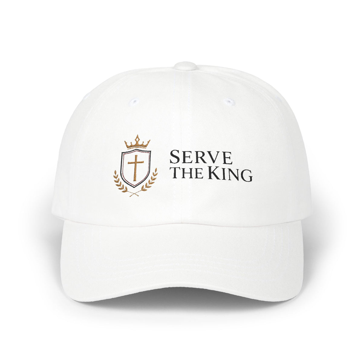 Serve The King Cap - Embroidered Crest Baseball Hat