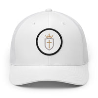 Serve The King Embroidered Shield & Crown Snapback Trucker Hat