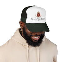 Serve The King Trucker Hat — Crest Foam Mesh Cap