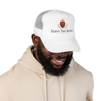 Serve The King Trucker Hat — Crest Foam Mesh Cap