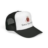 Serve The King Trucker Hat — Crest Foam Mesh Cap