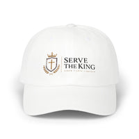 Serve The King Embroidered Cap — Christian Shield Crest Hat