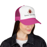 Serve The King Trucker Hat — Crest Foam Mesh Cap