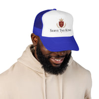 Serve The King Trucker Hat — Crest Foam Mesh Cap