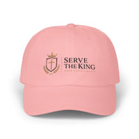 Serve The King Embroidered Cap — Christian Shield Crest Hat