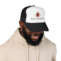 Serve The King Trucker Hat — Crest Foam Mesh Cap