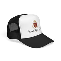 Serve The King Trucker Hat — Crest Foam Mesh Cap