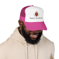 Serve The King Trucker Hat — Crest Foam Mesh Cap