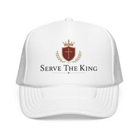Serve The King Trucker Hat — Crest Foam Mesh Cap