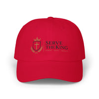 Serve The King Embroidered Cap — Christian Shield Crest Hat