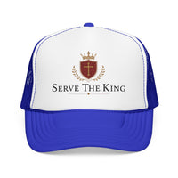 Serve The King Trucker Hat — Crest Foam Mesh Cap