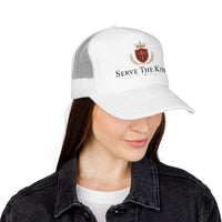 Serve The King Trucker Hat — Crest Foam Mesh Cap
