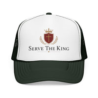 Serve The King Trucker Hat — Crest Foam Mesh Cap